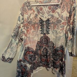 Unity World Wear Multicolor Paisley Blouse